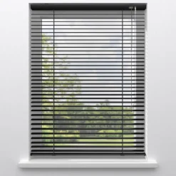 Kwantum Aluminium Jaloezieën|Jaloezieën*Aluminium Jaloezie Bent 25mm Zwart