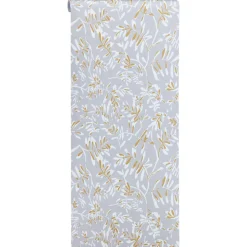 Kwantum Vliesbehang*Behang Bloss Grijs/Oker