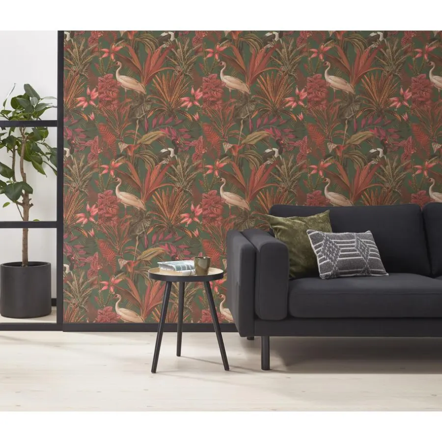 Kwantum Vliesbehang*Behang Bowie Groen