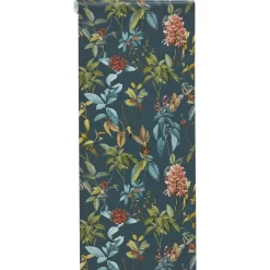 Kwantum Vliesbehang*Behang Isa Blauw