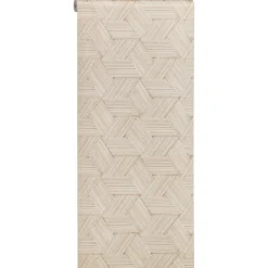 Kwantum Vliesbehang*Behang Lilly Bruin/Wit