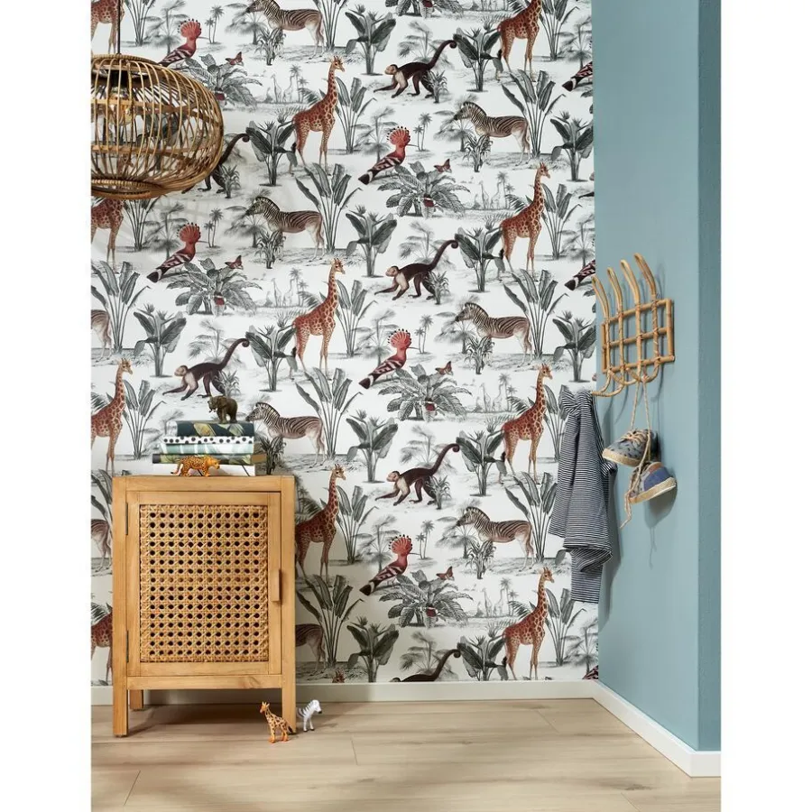 Kwantum Vliesbehang*Behang Lucas Wit