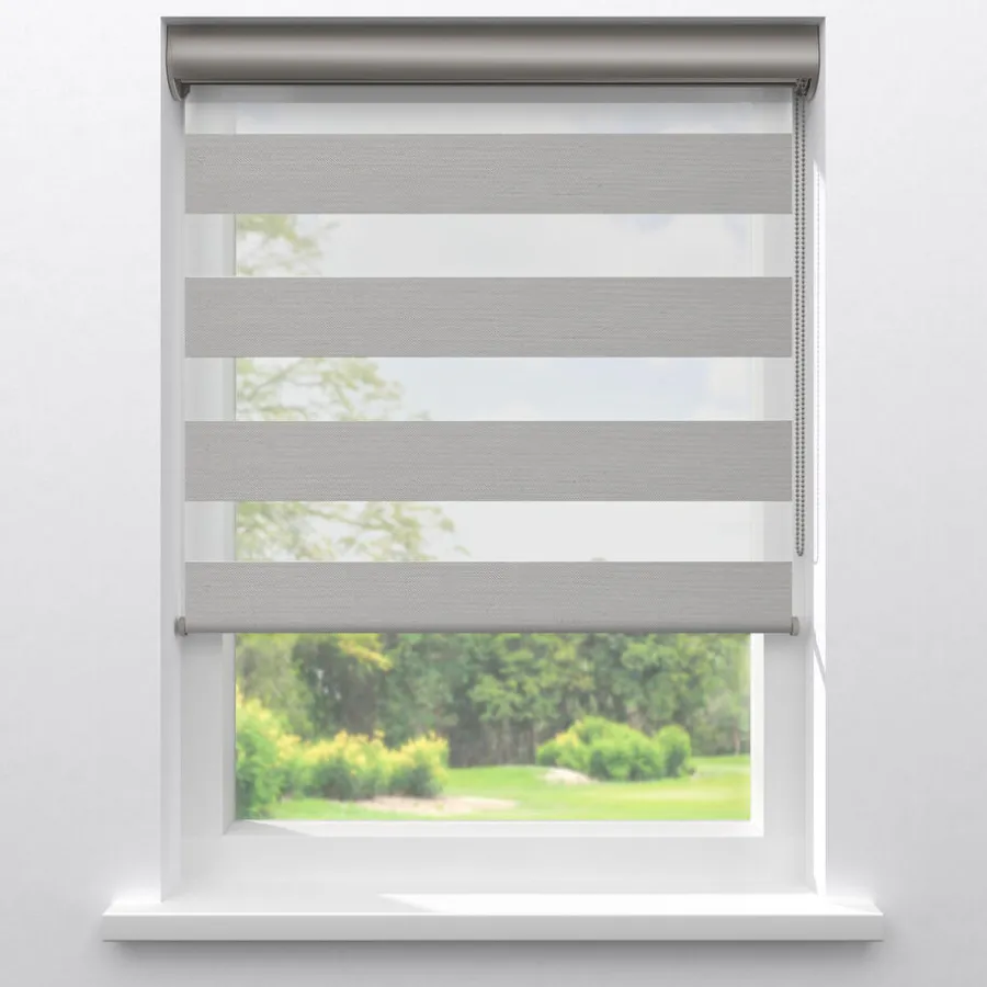 Kwantum Duo-Rolgordijnen*Duo Rolgordijn Hidde LichtGrijs