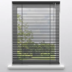 Kwantum Aluminium Jaloezieën|Houten Jaloezieën*Fenstr Aluminium Jaloezie Alix 25mm Zwart