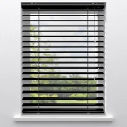 Kwantum Aluminium Jaloezieën|Houten Jaloezieën*Fenstr Aluminium Jaloezie Bodine 50mm Zwart