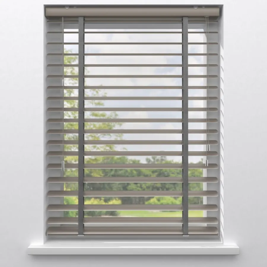 Kwantum Aluminium Jaloezieën|Houten Jaloezieën*Fenstr Aluminium Jaloezie Carlin 50mm Taupe