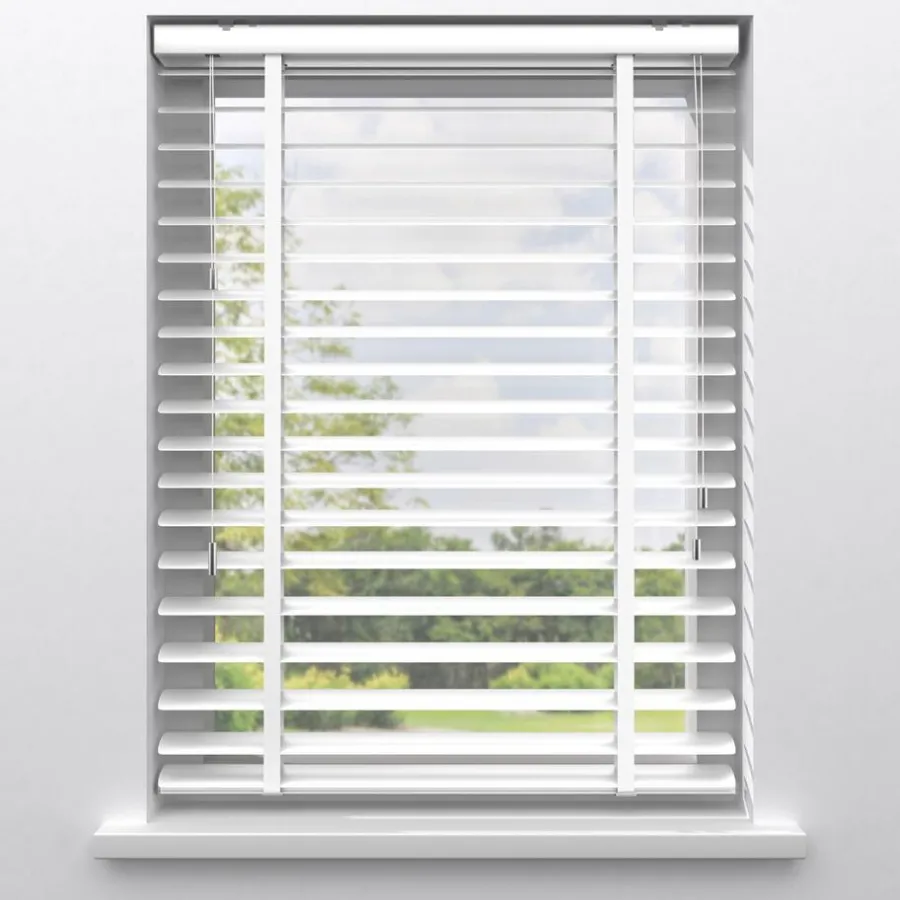 Kwantum Aluminium Jaloezieën|Houten Jaloezieën*Fenstr Aluminium Jaloezie Carlin 50mm Wit