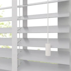 Kwantum Aluminium Jaloezieën|Houten Jaloezieën*Fenstr Bamboe Jaloezie Wessel Wit 50mm