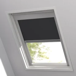 Kwantum Dakraam Rolgordijnen|Rolgordijnen*Fenstr Dakraam Rolgordijn David Zwart Verduisterend