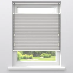 Kwantum Plisségordijnen|Isolerende Gordijnen*Fenstr Dubbel Plissé Elsa Verduisterend LichtGrijs