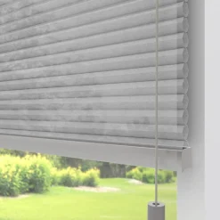 Kwantum Plisségordijnen*Fenstr Dubbel Plissé Jana Grijs Lichtdoorlatend LichtGrijs