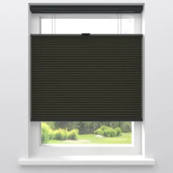 Kwantum Plisségordijnen*Fenstr Dubbel Plissé 45mm Lot Espresso Verduisterend