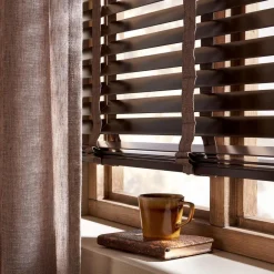 Kwantum Houten Jaloezieën|Jaloezieën*Fenstr Houten Jaloezie Harm Bruin 50mm