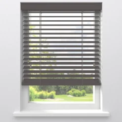 Kwantum Houten Jaloezieën|Jaloezieën*Fenstr Houten Jaloezie Jens 50mm Grijs