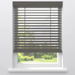 Kwantum Aluminium Jaloezieën|Houten Jaloezieën*Fenstr Houten Jaloezie Jens Licht Grijs 50mm LichtGrijs