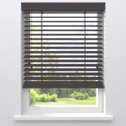 Kwantum Houten Jaloezieën|Jaloezieën*Fenstr Houten Jaloezie Jonas Grijs 50mm