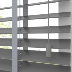 Kwantum Houten Jaloezieën|Jaloezieën*Fenstr Houten Jaloezie Wouter Midden Grijs 50mm Mid.Grijs