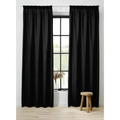 Kwantum Vouwgordijnen|Gordijnen*Gordijn Alexia Zwart