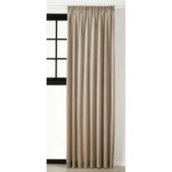 Kwantum Vouwgordijnen|Isolerende Gordijnen*Gordijn Velours Juliet Naturel