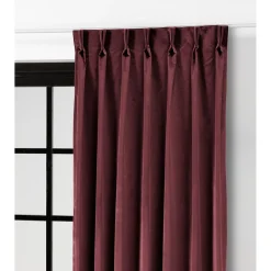 Kwantum Vouwgordijnen|Gordijnen*Gordijn Velours Romeo Bordeaux