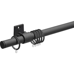 Kwantum Gordijnroedes*Gordijnroede 160 Cm Mat Zwart Staal - Ø28mm