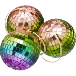 Kwantum Kerstdecoratie|Kerstballen & Kerstornamenten*Hanger Discobal - 3 Stuks Multicolor