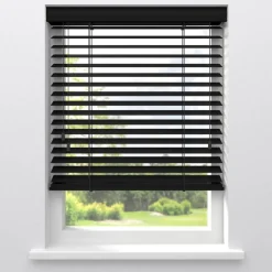 Kwantum Houten Jaloezieën|Jaloezieën*Houten Jaloezie Xander 50mm Zwart