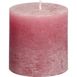 Kwantum Kaarsen & Theelichten|Kaarsen & Theelichten*Kaars Rustiek Roze 7x7 Cm