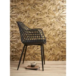 Kwantum Tuinstoelen|Eetkamerstoelen*Kuipstoel Webbing Zwart