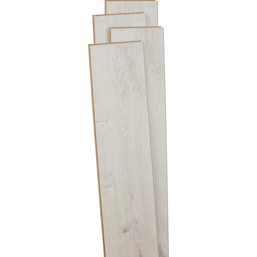 Kwantum Tegellook Laminaat|Extra Breed Laminaat*Laminaat Sooke Wit Eiken Je berekent hoeveel meters je nodig hebt door lengte en breedte in te vullen