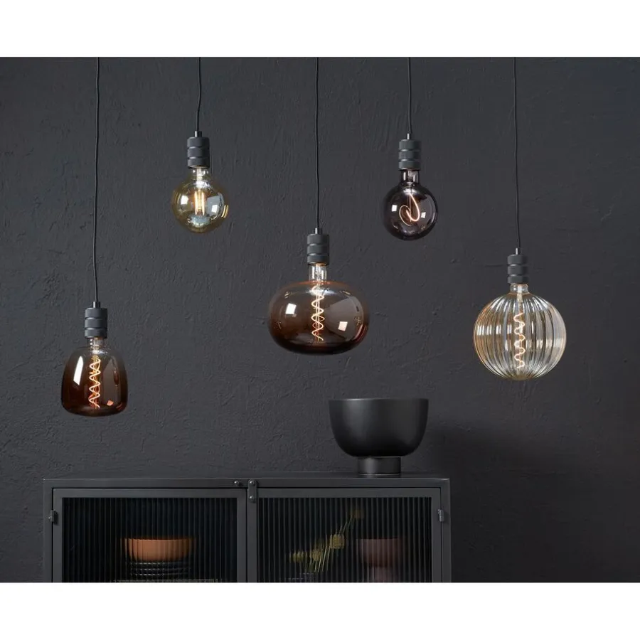 Kwantum Lichtbronnen*LED Lamp 22x22,5 Cm Bruin E27 Dimbaar