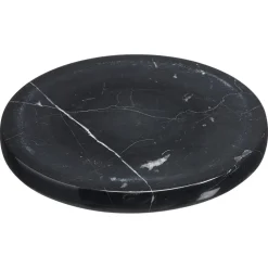 Kwantum Kerstservies|Onderzetters*Onderzetter Rond Marmer Zwart