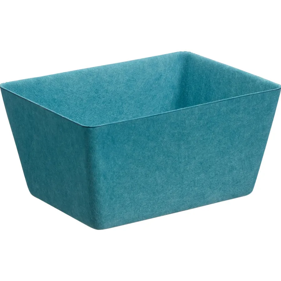 Kwantum Manden|Decoratieve Opbergdozen*Opbergmand Vilt Petrol 30x23x15cm LichtGrijs