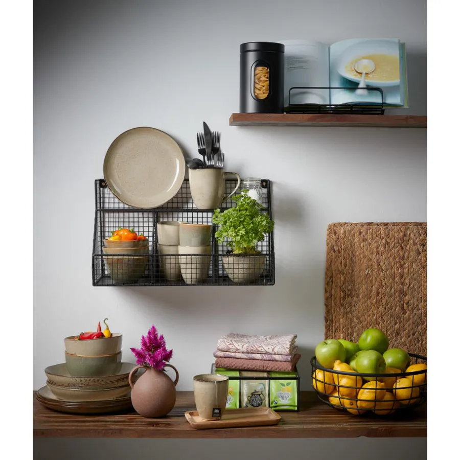 Kwantum Kerstservies|Keukenaccessoires*Theedoos Glas Zwart