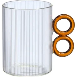 Kwantum Glazen|Glazen*Theeglas Rings Transparant/ - 480 Ml Amber