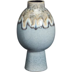 Kwantum Vazen & Potten*Vaas Niort Blauw 38x22 Cm