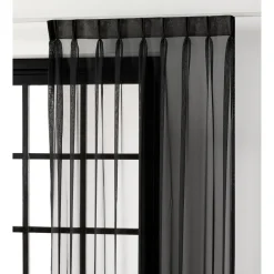 Kwantum Vouwgordijnen|Vitrages*Vitrage Violet Zwart
